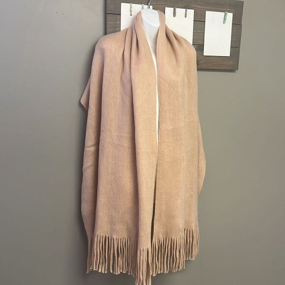 Steve Madden Blush Acrylic Long Wide Fashion Winter Scarf Tassels 83”, 22” OSFM - Picture 3 of 7
